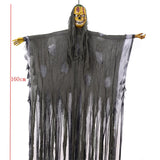 elvesmall 2M Black Skull witch hanging Ghost halloween decoration Halloween Electric Toy Led Light Halloween Party Supplies