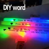 elvesmall 60Pcs/Lot Glow Sticks DIY LED Foam Stick LED Glow In The Dark Light LED Light Stick For Wed Halloween Party Rave Halloween Decor