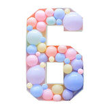 elvesmall 95cm Giant Number Mosaic Balloon Frame 0-9 Balloon Filling Box Kids Birthday Wedding Party Decoration Anniversary Decor