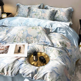 elvesmall Fashion Duvet Cover Set Luxury Bedding Sets Soft Comforter Quilt Cover Fitted Bed Sheet Pillowcase Queen King Size Bed Linen
