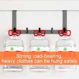 elvesmall  Hooks Over The Door Bathroom Organizer Rack Durable Hanging Row Hook Holder Clothes Coat Hat Towels Hanger Storage 5/6/7 Hooks