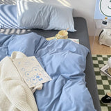 elvesmall Soft Pink Bedding Sets Duvet Cover Set Bedclothes Bedspread Pillowcases Single Double Queen Size Bed Sheet Sets For Girls