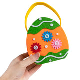 elvesmall  Easter Bunny Ear Gift Bag Felt Egg Carrot Chick Treat Basket Candy Cookie Bag for Kids Favors Easter Party Decoration Supplies