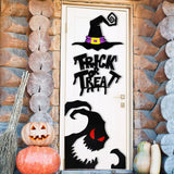 elvesmall Halloween Decoration Room Door Stickers Window Decor Skeleton Hand Pumpkin DIY Devil Witch Hat Glass Window Stickers Ghost