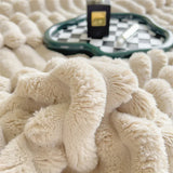 elvesmall  High density warm blanket rabbit fur bed linen Coral Fleece Sofa Blankets for winter Microfiber blanket plush Thicken Bed Sheet