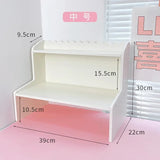 elvesmall Desktop Storage Rack Multi Story Shelving Elevating Bracket Desk Cosmetics Office Student Dormitory  Holders Desk Accessories