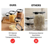 elvesmall Food Storage Box Kitchen Containers Plastic Box Jars for Bulk Cereals Refrigerator Organizers for Pantry Organizer Jars With Lid
