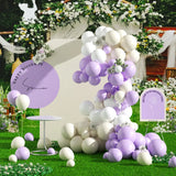 elvesmall 97pcs - White Purple Latex Balloon Arch Set Birthday, Wedding, Anniversary, Celebration, Party Decoration