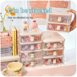 elvesmall Stationery Storage Box Desktop Student Ins Drawer Pen Cabinet Office Tape Hair Accessories Kawaii Sundries Organizer