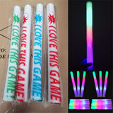 elvesmall 60Pcs/Lot Glow Sticks DIY LED Foam Stick LED Glow In The Dark Light LED Light Stick For Wed Halloween Party Rave Halloween Decor