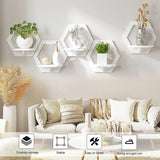 elvesmall 3Pcs Wall Organizer Wall Shelf Set Punch Bedside Wall Display Stand Wall Mounted Flower Pot Holder Tv Backgrou Room Decora