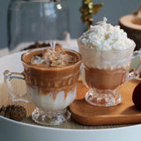 elvesmall Latte Coffee Candles Aesthetic Food Scented Aromatic Candles Home Decoration Flameless Soy Wax Candles In Glass Jars