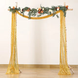 elvesmall 2PCS Arch Sequin Valance Outdoor Wedding Decoration Lawn Wedding Party Decorate Holiday Party Essential Sequin Decoration