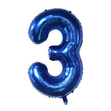 elvesmall 40Inch Dark Blue Number Foil Balloon 0-9 Digital Globos Children Birthday Party Decoration Baby Shower Toy Kids Graduation Gifts
