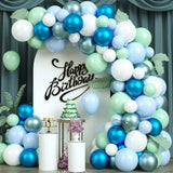 elvesmall Navy Blue Silver Balloon Garland Arch Kit Confetti Ballons Birthday Party Decor Kids Baby Shower Graduation Decor Wedding Supply
