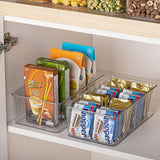 elvesmall 4 Grids Refrigerator Organizer Bins Soda Can Beverage Transparent Fridge Kitchen Container Cabinets Holder Fresh Storage Box