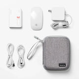 elvesmall Electronics Accessories Travel Organizer Hard Shell Digital Gadgets Storage Bag for Mac Adapter Mouse Data Cable Earphone HDD