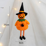 elvesmall 1pcs Halloween Hanging Ghost Decorations Pumpkin Ghost Straw Windsock Pendant for Outdoor Indoor Bar Party Background Decoration