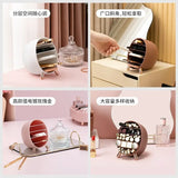 elvesmall Large Capacity Cosmetics Storage Box Desktop Dresser Beauty Shelf Lipstick Eye Shadow Compartment Storage and Sorting Box