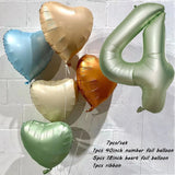elvesmall 40inch Olive Green 0-9 Number Digital Helium Balloons Kids Adult 18 30 60th Birthday Party Decor Wedding Hawaiian Party Supplies