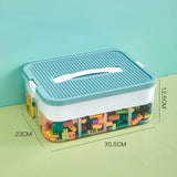 elvesmall Children Toy Storage Box Transparent Lego Toy Sorter Building Block Container Jigsaw Puzzle Lego Storage Case Kid Home Organizer