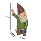 elvesmall Creative Urinating Gnome Statue Resin Crafts White Bearded Old Man Dwarf Sculpture Christmas Garden Courtyard Decoration