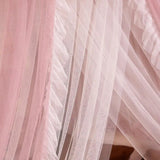 elvesmall  Lace Palace bed Mosquito Net Double Layer Bed Canopy four door Bed Valance garden home wedding decoration Bed cover bed Curtains