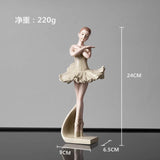 elvesmall Nordic Creative Elegant Ballet Girl Ornaments, Living Room, Bedroom Desk Furnishings, Friend Gift, Resin Dancer Decoration