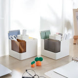 elvesmall 1pc Pen Holder Multi-grid Stationery Storage Box Detachable Combination Desktop Organizer Student Office Desk Accessories