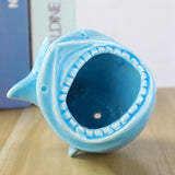 elvesmall Shark Shape Flower pot Planter Plants Potted Home Decor Ceramic Vase Desktop Ornaments Gardening Supplies Succulent Plant Pot