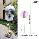 elvesmall 1/2set Metal Telescopic Rod Balloons Stand Balloon Support Column Wedding Birthday Party Decor Kids Baby Shower Ballons Holder