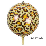 elvesmall Leopard  Party Supplies Leopard Balloons Happy Birthday Banner Safari Party Leopard Print Balloons Jungle Animal Party Decors