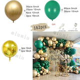 elvesmall  Retro Green Balloon Garland Arch Kit Wedding Birthday Balloons Decoration Party White Balloons For Baby Shower Decor Supplies