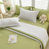 elvesmall Quilt Pillow Cover Set Quilt and Pillowcase Home Bedding Seersucker Summer Thin Quilt Air Condition Blanket Comforter Bed Cover