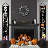 elvesmall Halloween Hanging Door Curtain Banner Pumpkin Ghost Happy Halloween Decorations For Home Trick Or Treat Horror Party Supplies