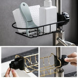 elvesmall 1PC Kitchen Sink Faucet Sponge Soap Cloth Drain Rack Storage Organizer Holder Shelf Dish Holder