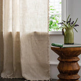 elvesmall Boho Floral Semi-Blackout Windows Crochet Tassel Curtains Polyester Cotton Linen Blend for Bedroom Living Room Bohemian Curtains