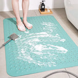 elvesmall Healthy Non-toxic Large Bath Mat Safety Non-slip Suction Cup Bathroom Shower Mat Foot Massage Bath Rug Eco-Friendly Bath Mats