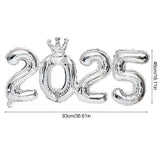 elvesmall 2025 Number Foil Balloons for Happy New Year Eve Party Decoration Photo Booth Props Supplies Christmas Home Decor Navidad