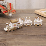 elvesmall  Plastic Train/New Wooden Christmas Ornament Merry Christmas Decoration For Home Xmas Gifts Noel Natal Navidad New Year