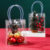 elvesmall 4pcs Transparent Tote bag Christmas Party Gifts Bag Wedding Birthday Party Decoration Candy Bags Kids Birthday Packing Bag