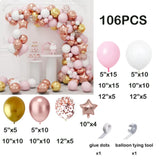 elvesmall Pink Blue Balloon Garland Arch Kit Baby Shower Birthday Party Decoration Latex Balloon Wedding Anniversary Confetti Decor Globos