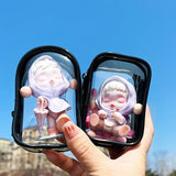 elvesmall Jewelry Organizer Transparent Storage Box Pouch Mystery Box Keychain Bag Storage Case Thicken Wallet Cute Doll Bag Organization