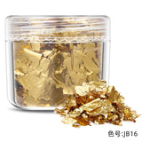 elvesmall  Gold Leaf Schabin Flakes Gold Cake Decoration Gold Leaf Flakes DIY Chocolates Decor For Happy Birthday Party Baking Supplies