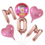 elvesmall 6Pcs Mom Mother's Day Set Festival Balloon Air Globo Home Mother's Day Party Decorations Kid Show Love Gift Baby Shower Supplies