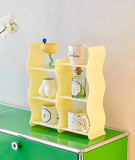 elvesmall -  Wave Type Acrylic Storage Rack Living Room, Desktop Water Cup Storage Rack Household Bedroom Cosmetics Perfume Display Rack