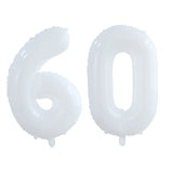 elvesmall 2pcs 30/40inch Giant White Number Balloon 16 18 25 30 40 50 Foil Balloons Birthday Wedding Baby Shower Decoration Figures Globos