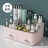 elvesmall Cosmetic storage box drawer style Makeup brush and lipstick compartment shelf Dressing table desktop organizer box