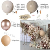 elvesmall Sand White Wedding Decor Balloon Garland Arch Kit Happy Birthday Party Metal Gold Silver Latex Baby Shower Decoration Balloons