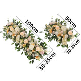 elvesmall 50/100cm DIY Wedding Flower Wall Decoration Arrangement Supplies Silk Peonies Rose Artificial Floral Row Decor Wed Arch Backdrop